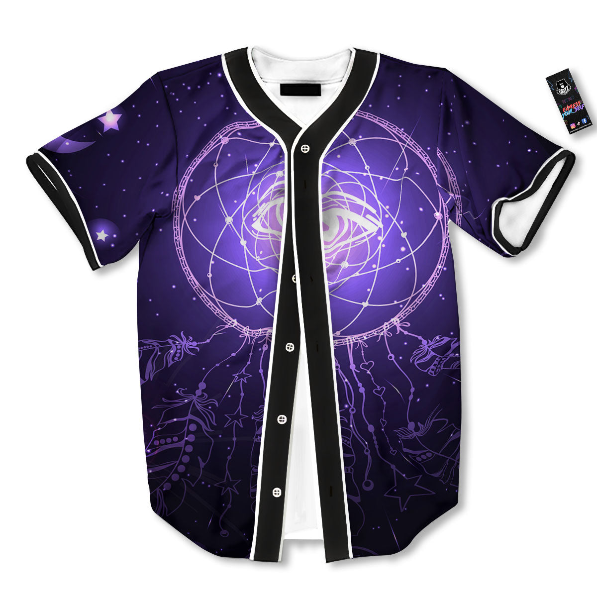 Dream Catcher Constellation Native Print Baseball Jersey-grizzshop
