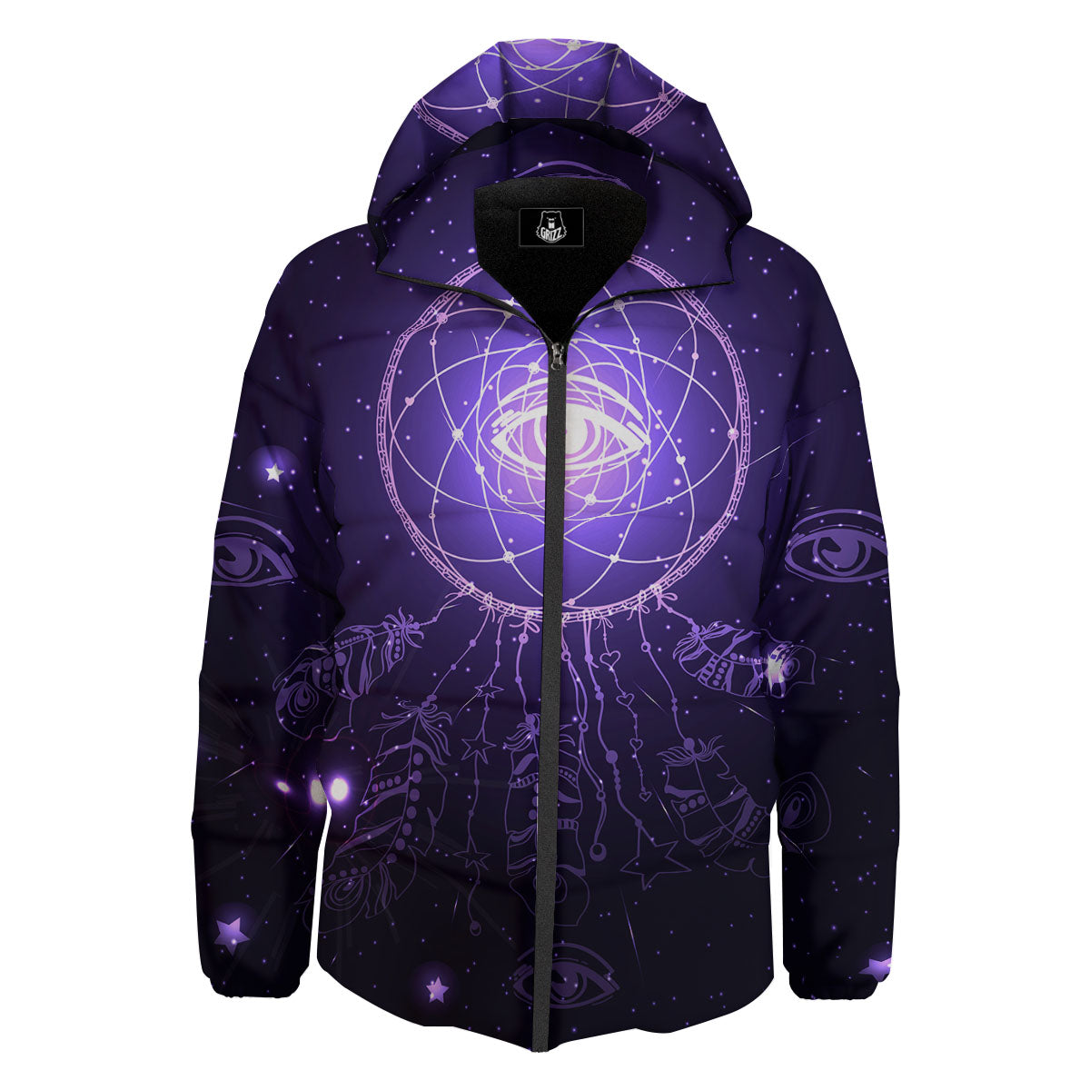 Dream Catcher Constellation Native Print Down Jacket-grizzshop