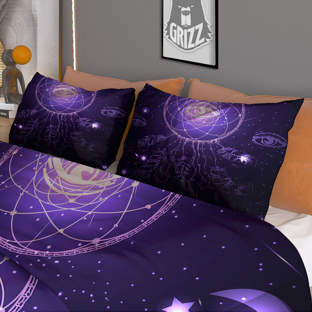 Dinosaur Xmas Print Pattern Duvet Cover Bedding Set