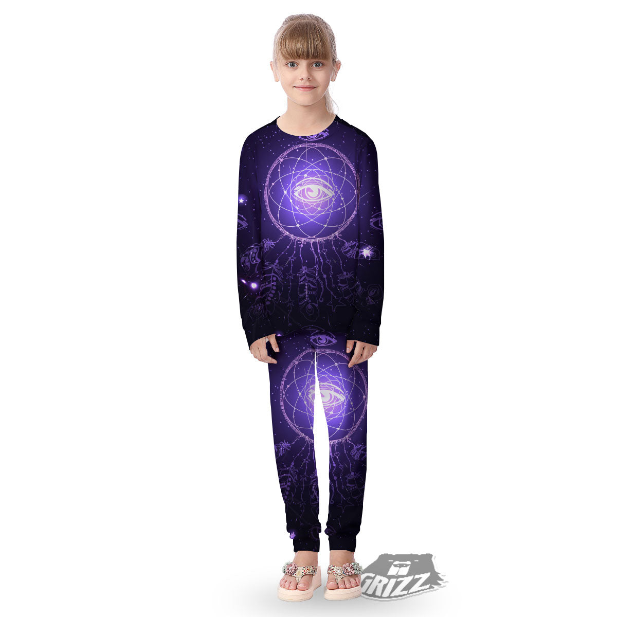 Dream Catcher Constellation Native Print Kid's Pajamas-grizzshop
