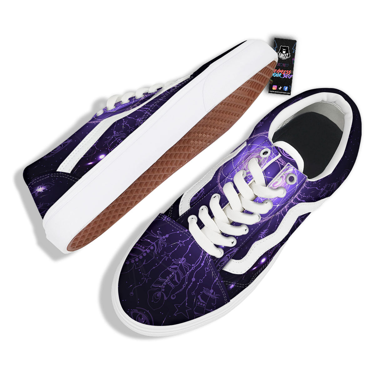 Dream Catcher Constellation Native Print Skate Shoes-grizzshop