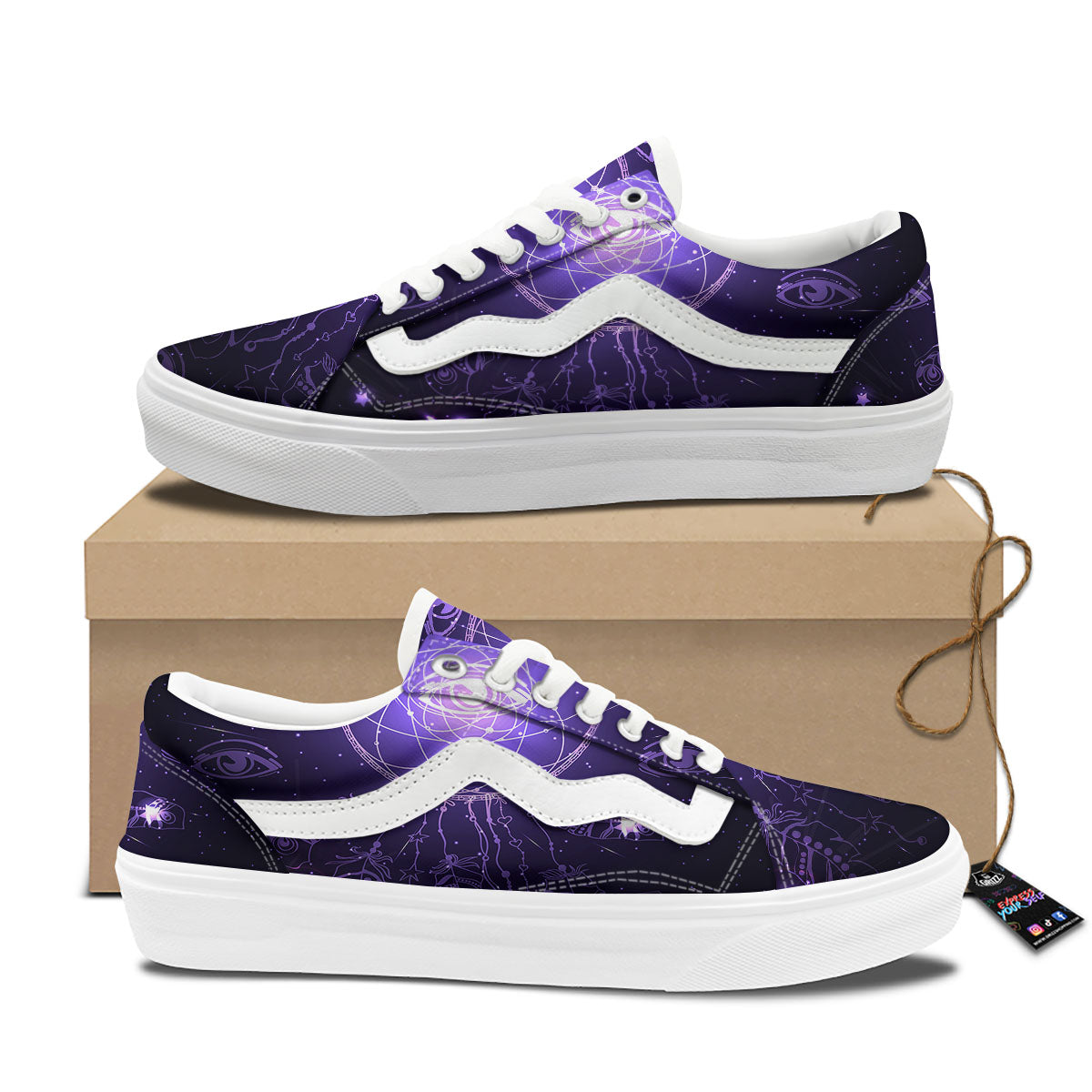 Dream Catcher Constellation Native Print Skate Shoes-grizzshop