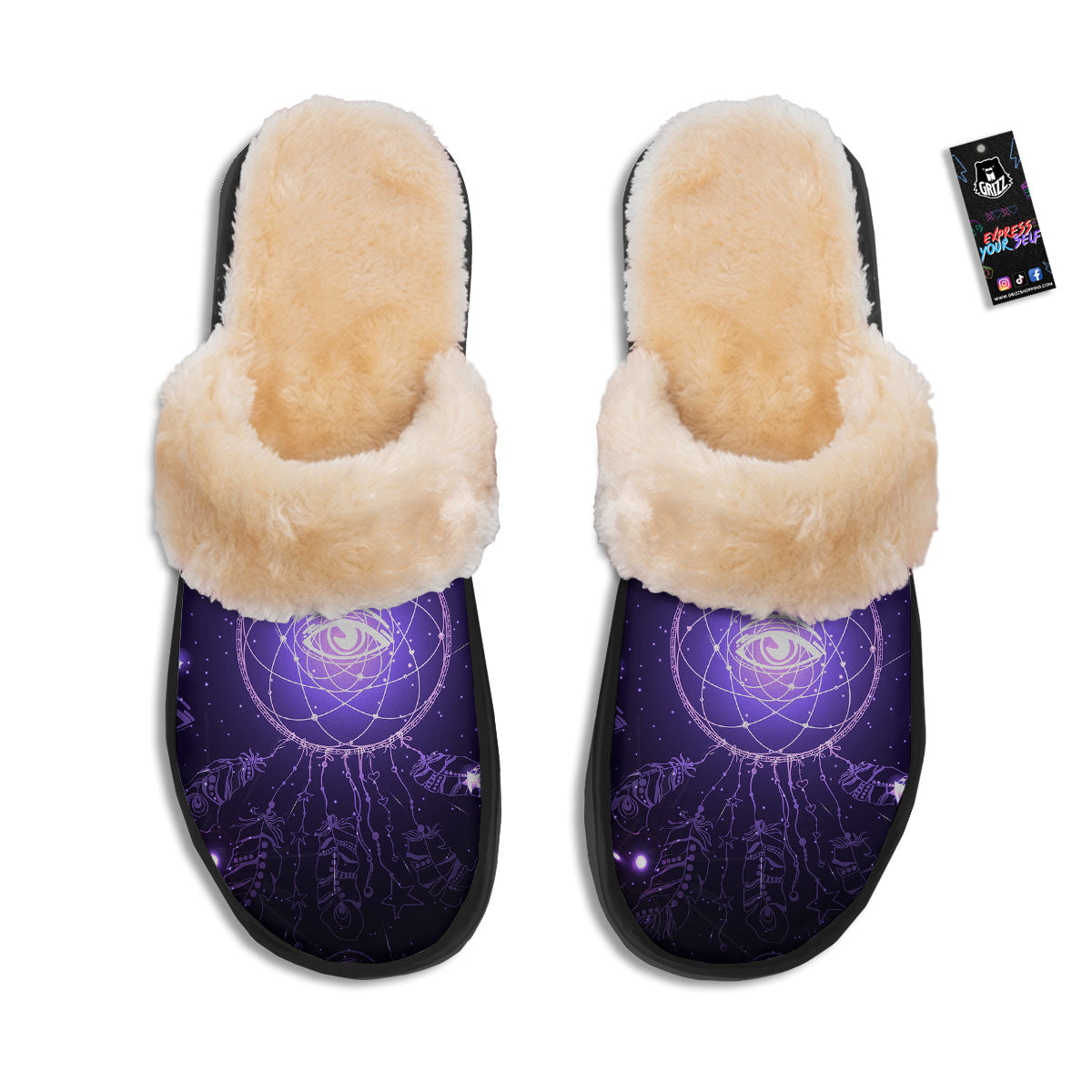 Dream Catcher Constellation Native Print Slippers-grizzshop