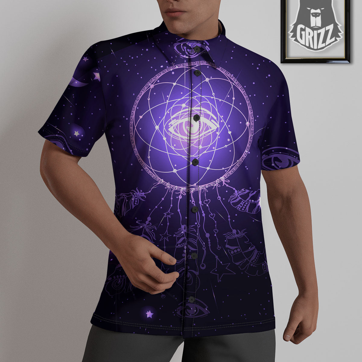 Dream Catcher Constellation Native Print Untucked Shirts-grizzshop