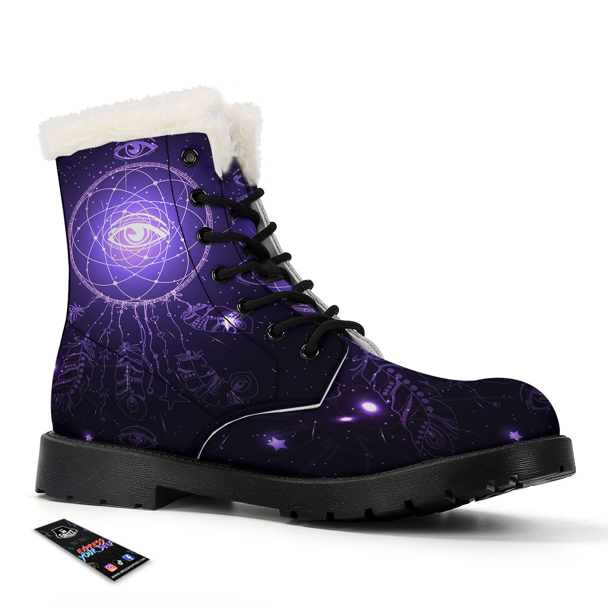 Dream Catcher Constellation Native Print Winter Boots-grizzshop