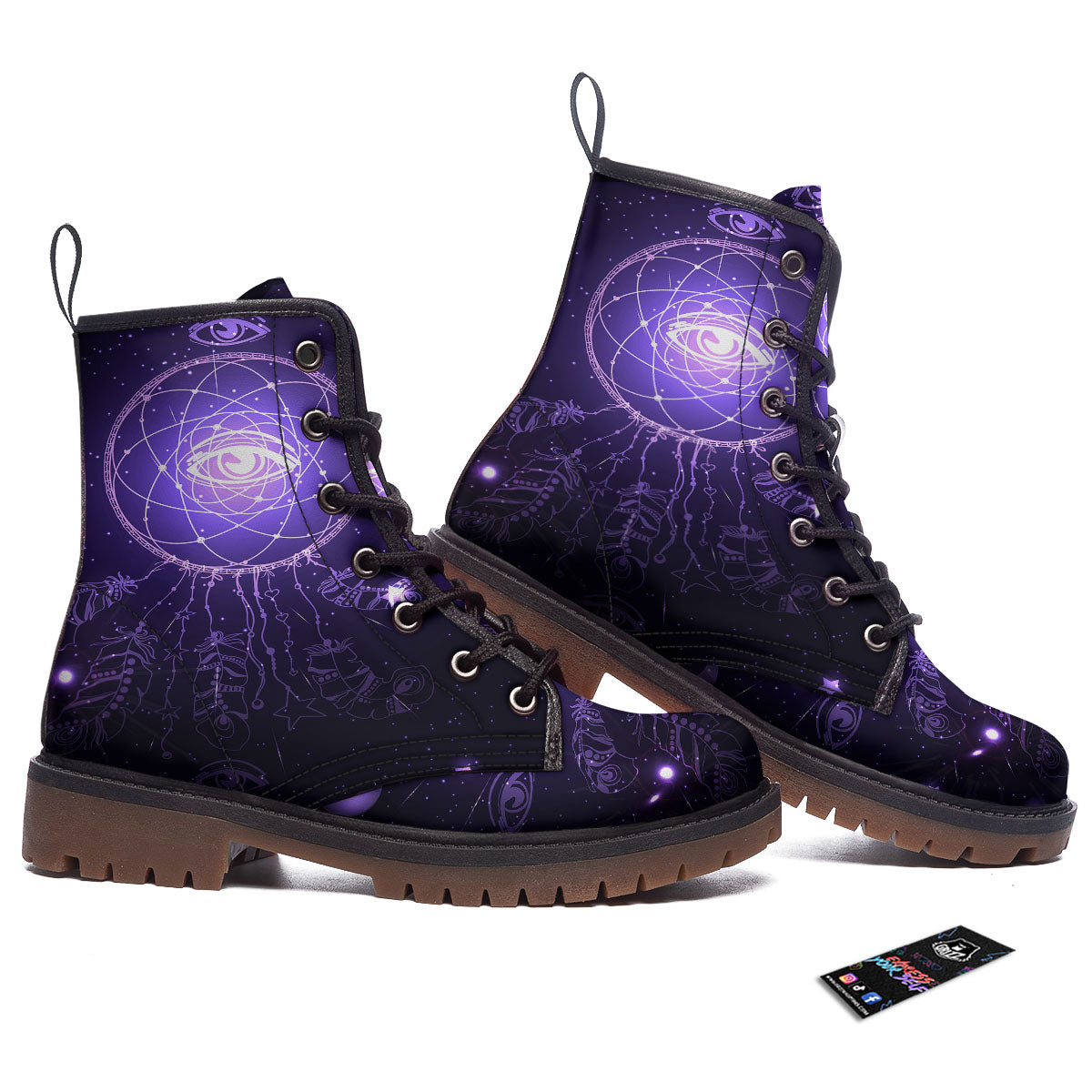 Dream Catcher Constellation Native Print Work Boots-grizzshop