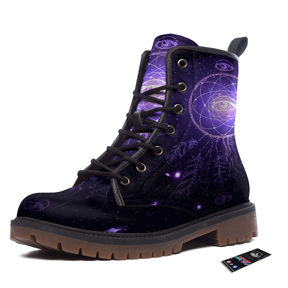 Dream Catcher Constellation Native Print Work Boots-grizzshop