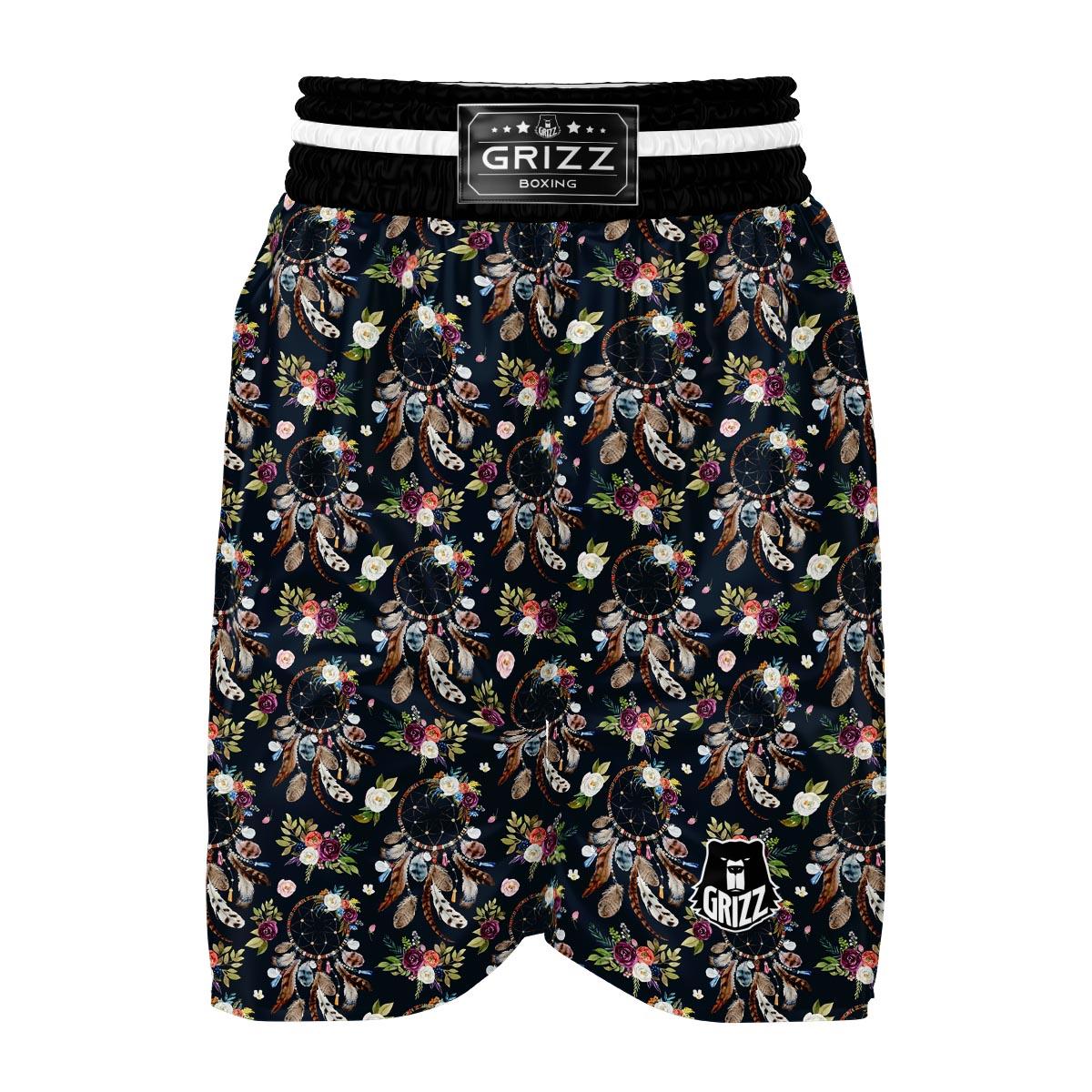 Dream Catcher Feather Boho Boxing Shorts-grizzshop