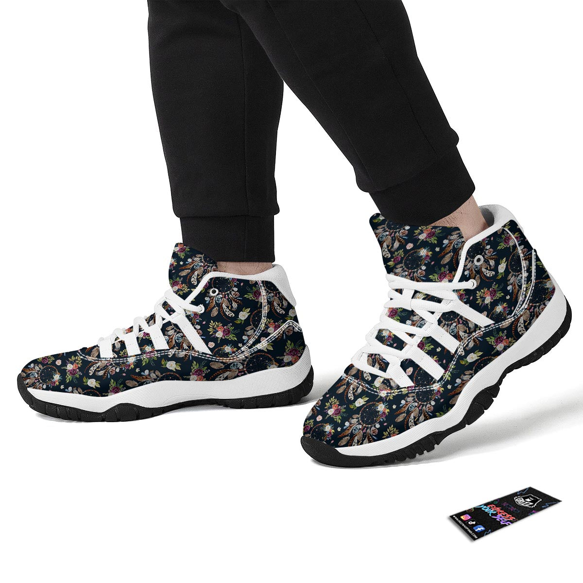 Dream Catcher Feather Boho White Bball Shoes-grizzshop