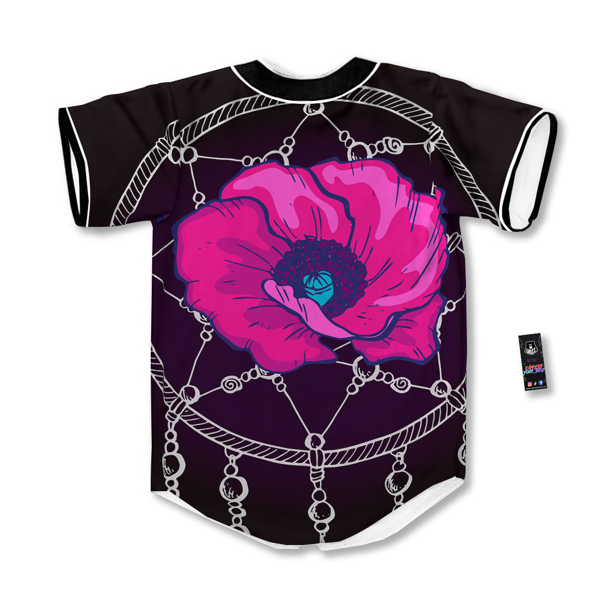Dream Catcher Flower Bohemian Print Baseball Jersey-grizzshop