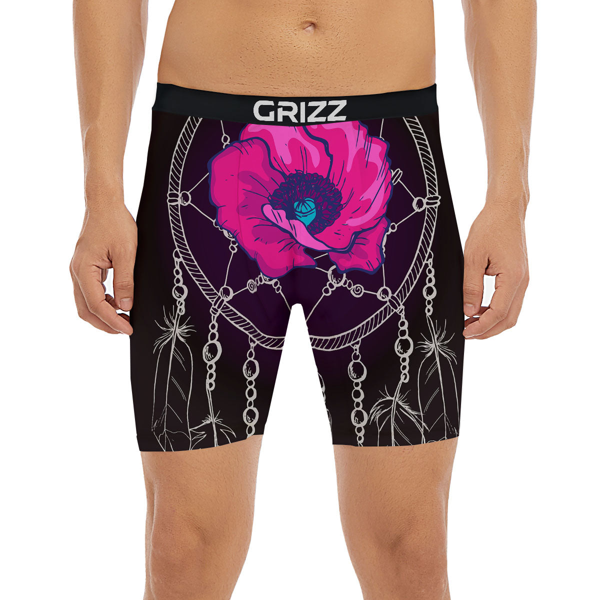 Dream Catcher Flower Bohemian Print Boxer Briefs-grizzshop
