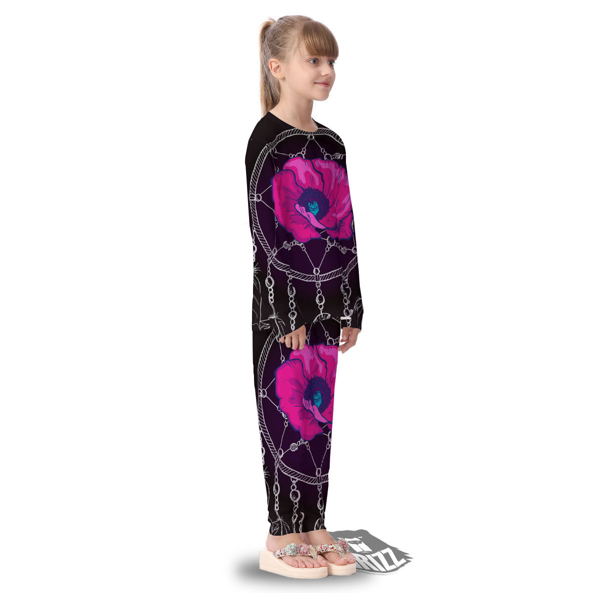 Dream Catcher Flower Bohemian Print Kid's Pajamas-grizzshop