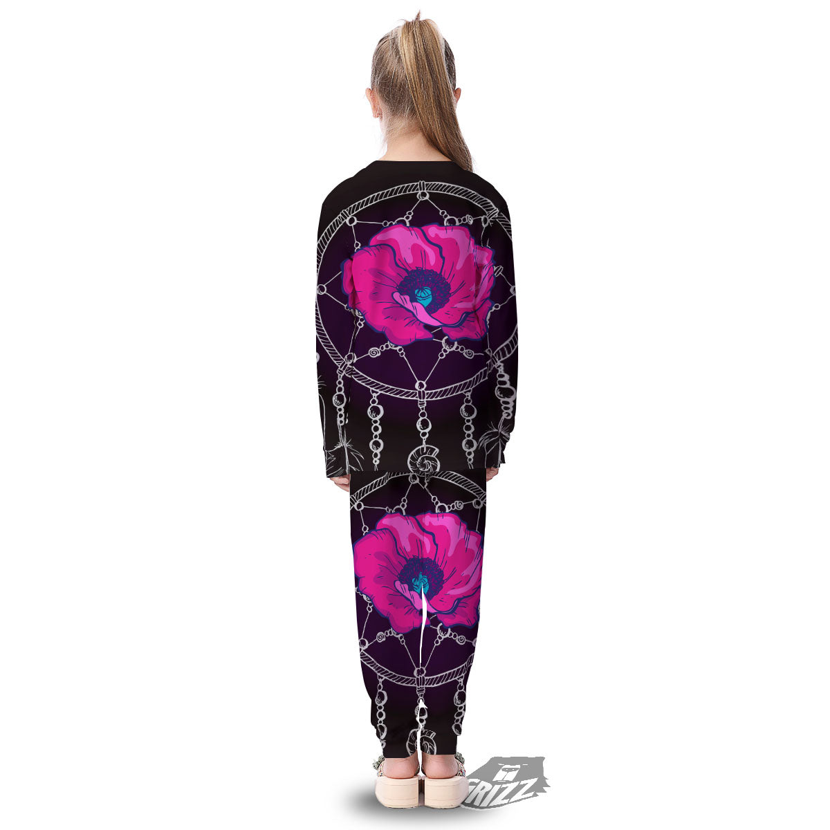 Dream Catcher Flower Bohemian Print Kid's Pajamas-grizzshop