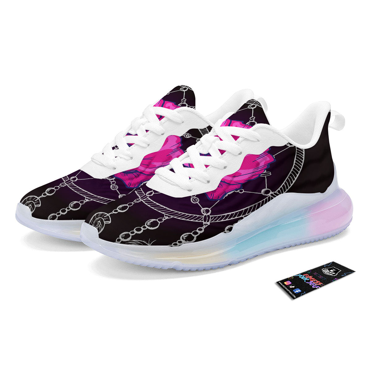 Dream Catcher Flower Bohemian Print Running Sneakers-grizzshop