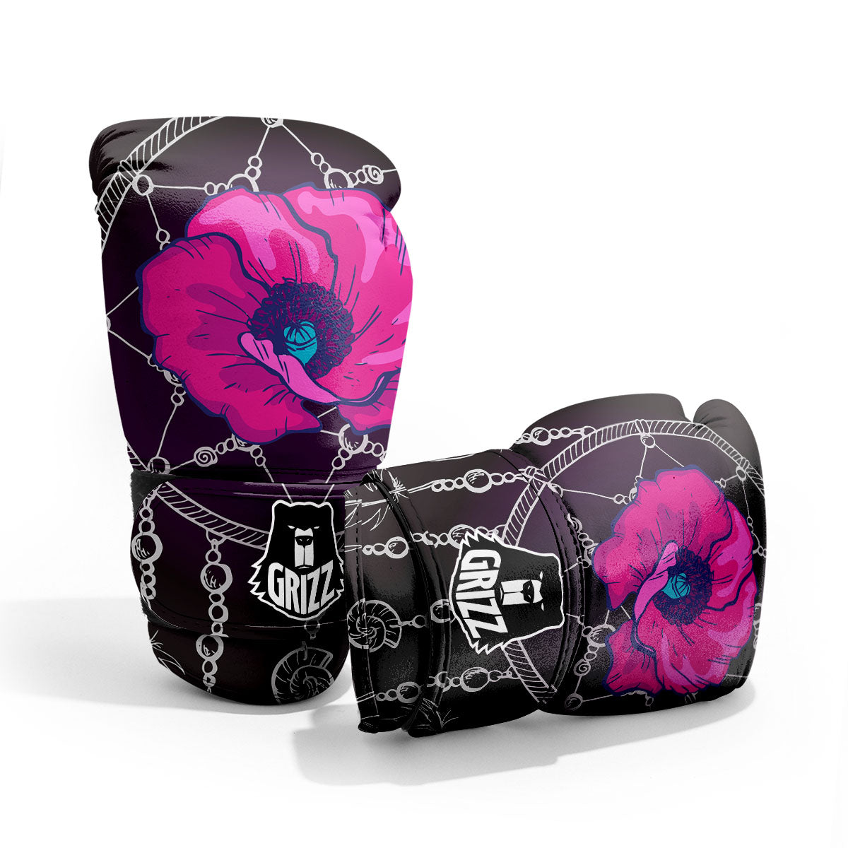 Dream Catcher Flower Bohemian Print Pro Boxing Glove