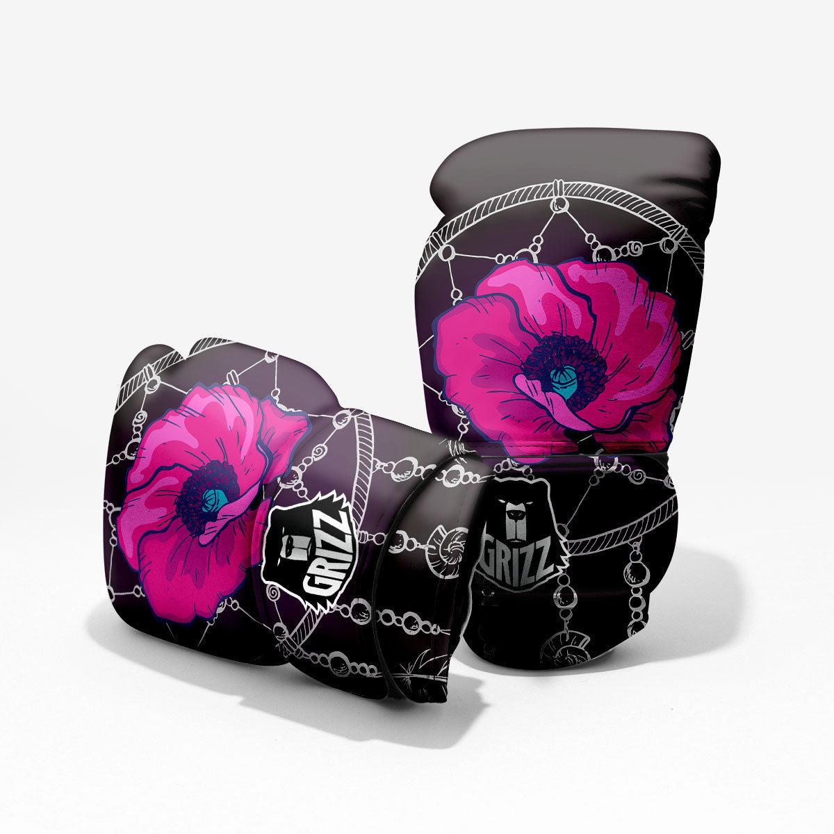 Dream Catcher Flower Bohemian Print Pro Boxing Glove