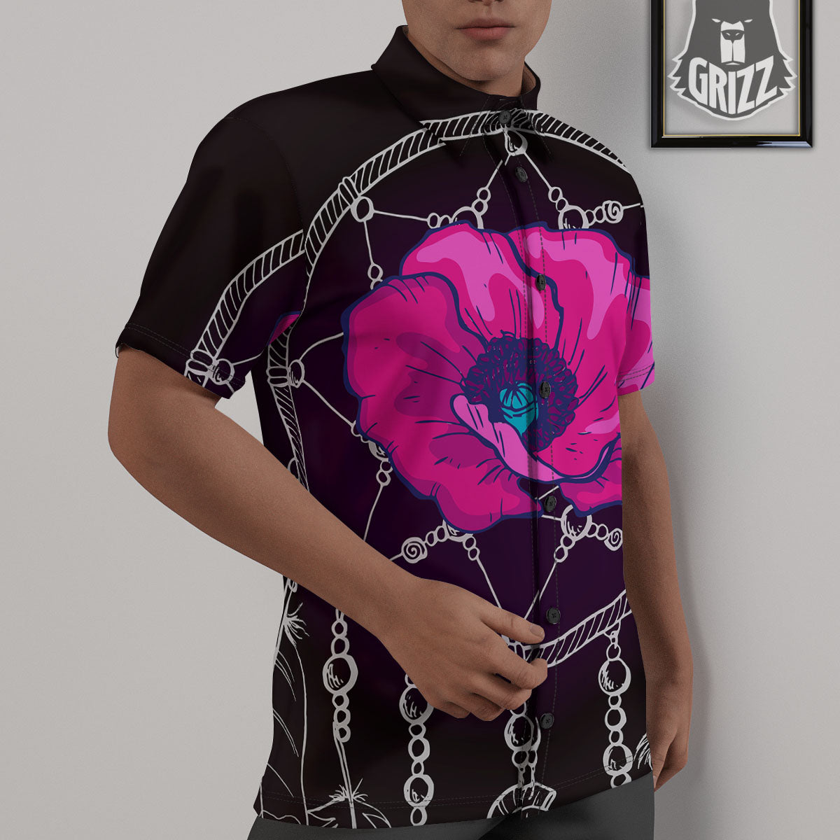 Dream Catcher Flower Bohemian Print Untucked Shirts-grizzshop
