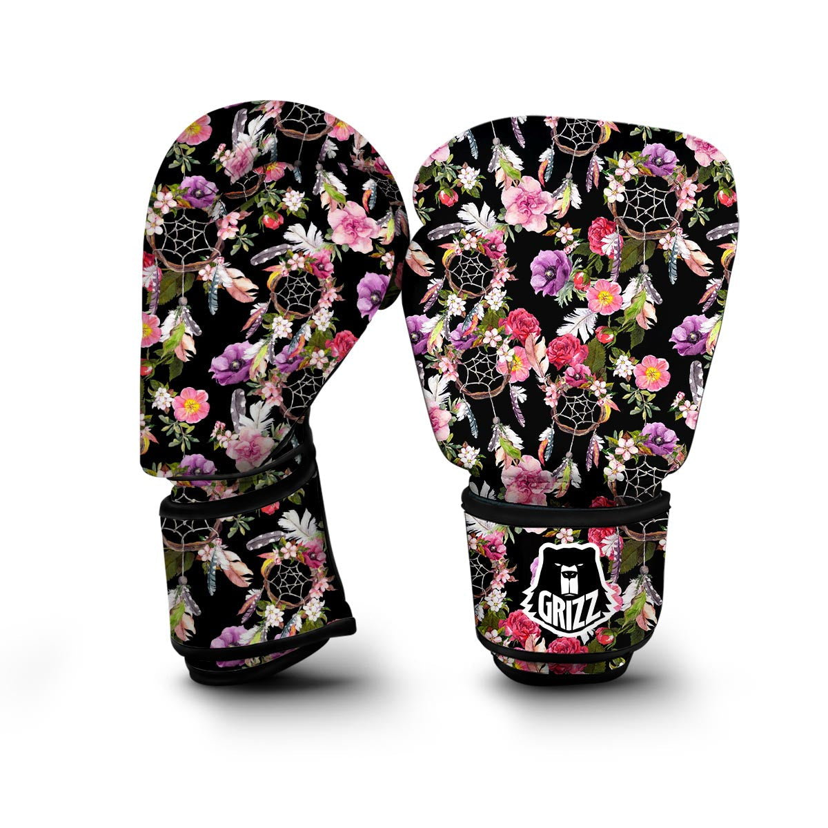 Dream Catcher Flower Boho Feather Boxing Gloves-grizzshop