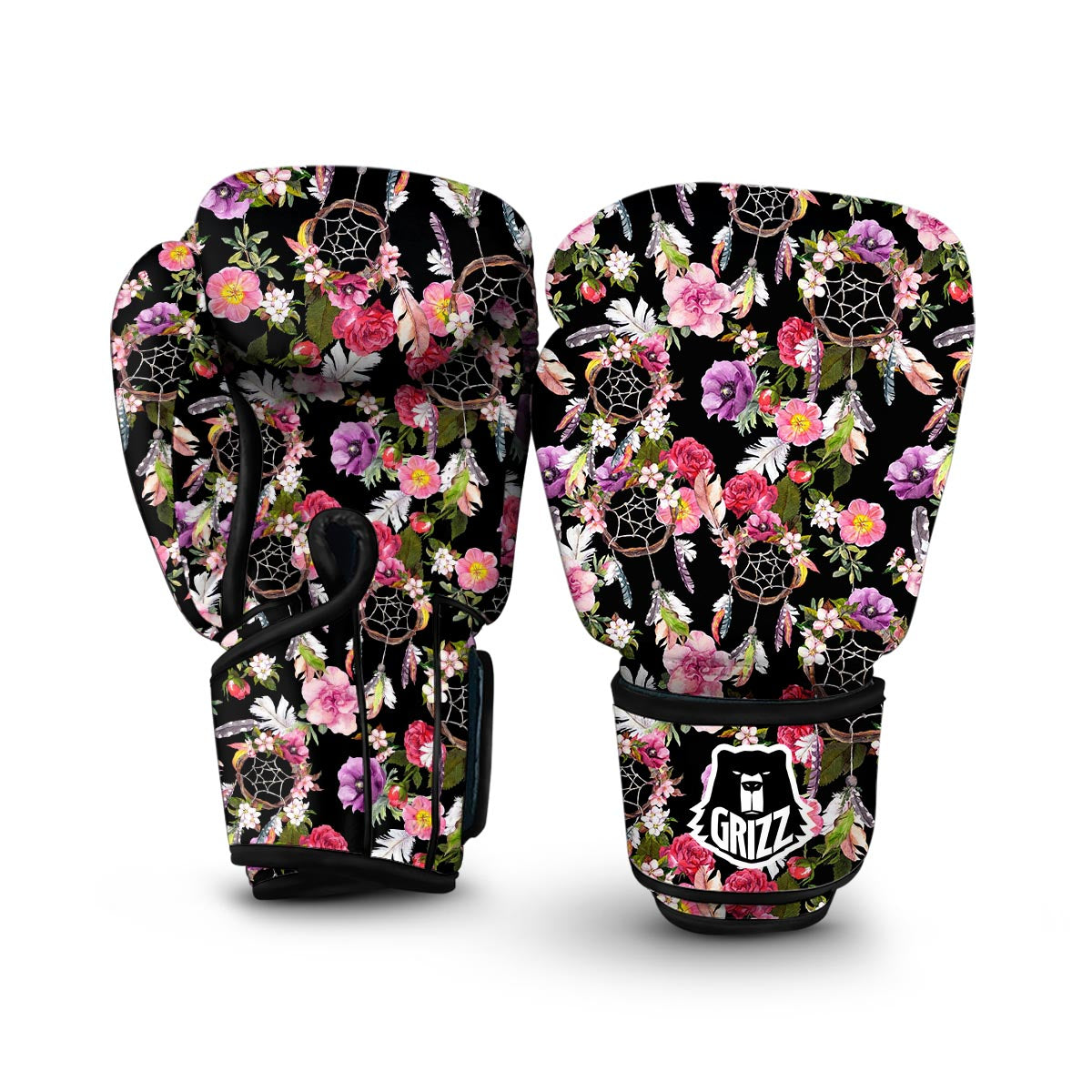 Dream Catcher Flower Boho Feather Boxing Gloves-grizzshop
