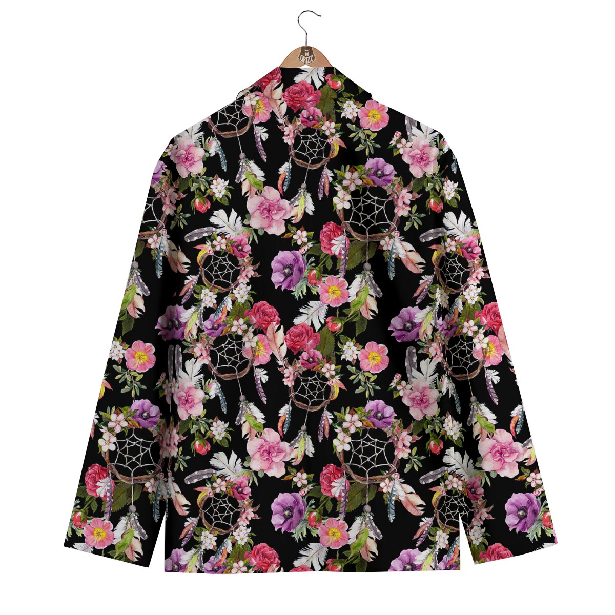 Dream Catcher Flower Boho Feather Men's Blazer-grizzshop