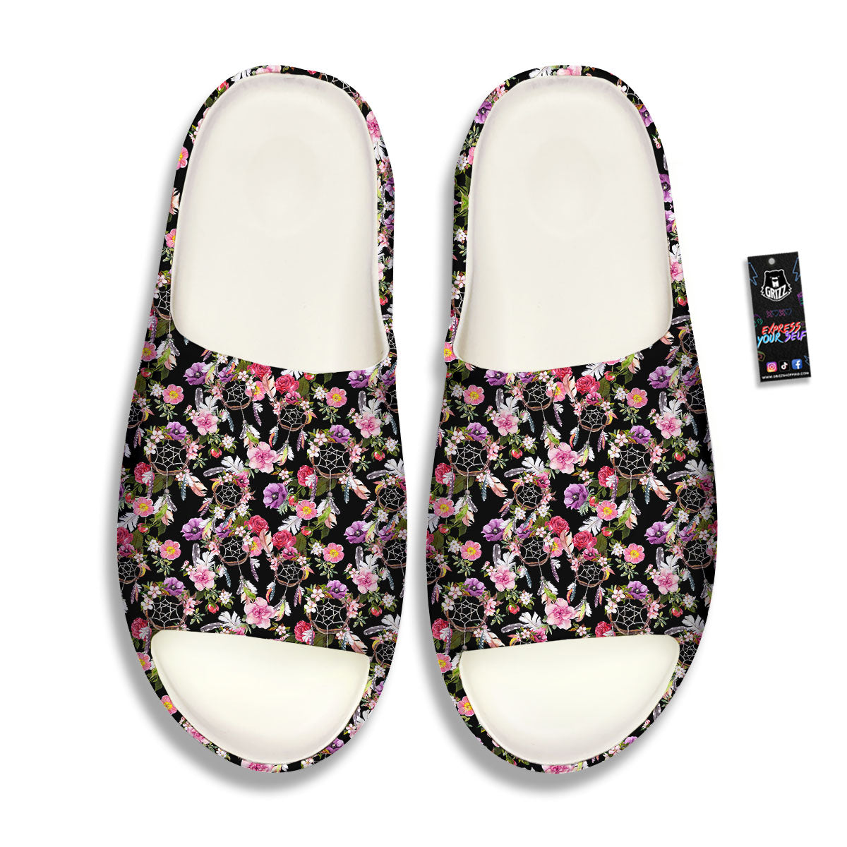 Dream Catcher Flower Print Pattern Sandals-grizzshop