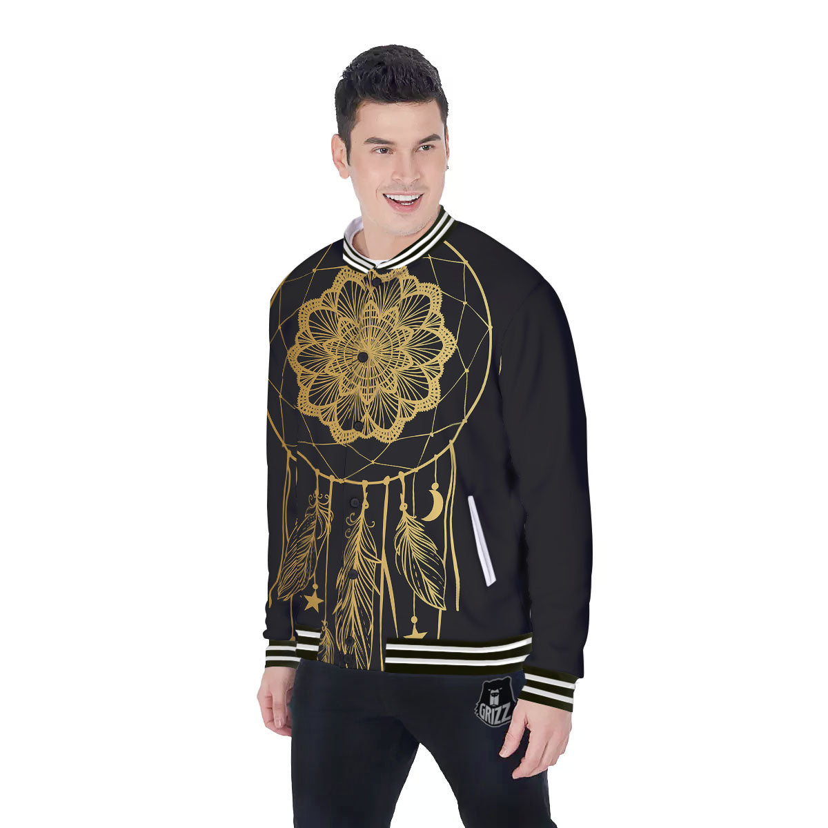Dream Catcher Indian Tribal Print Baseball Jacket-grizzshop