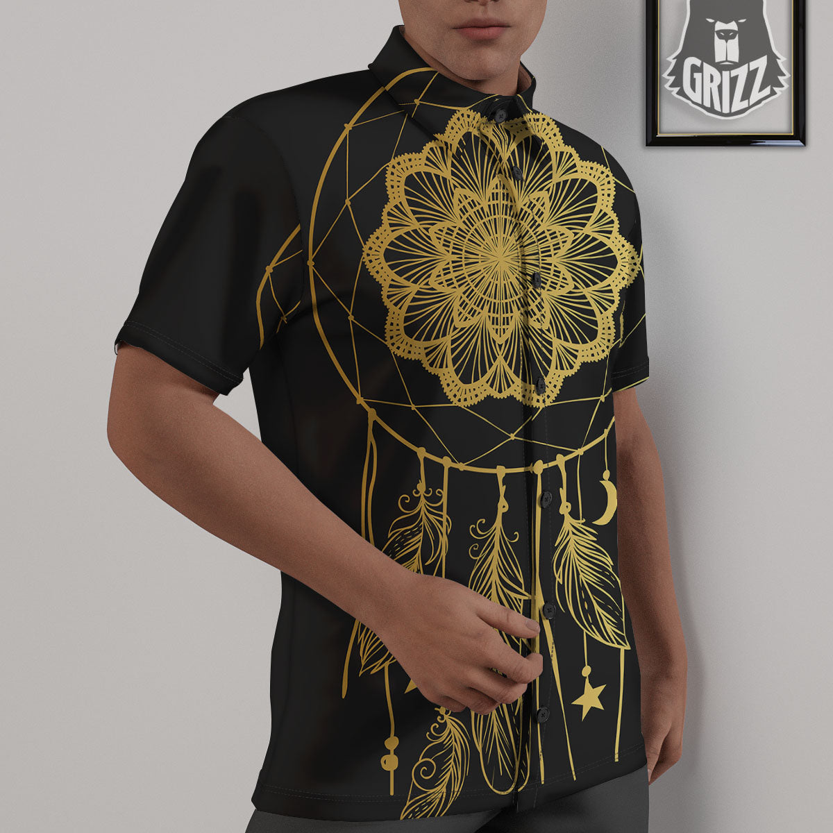 Dream Catcher Indian Tribal Print Untucked Shirts-grizzshop