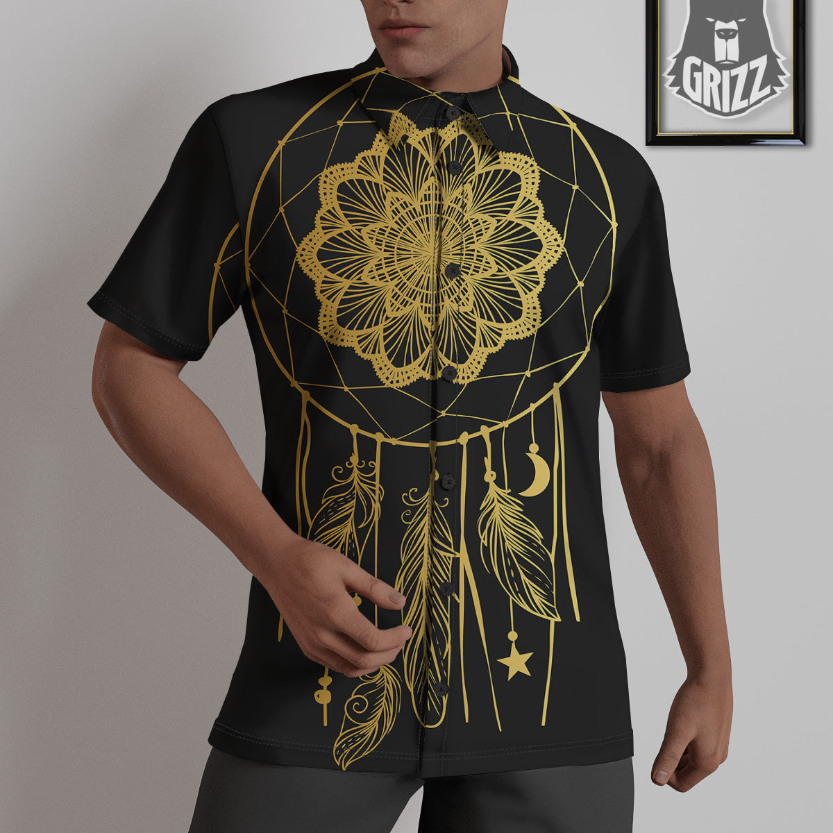 Dream Catcher Indian Tribal Print Untucked Shirts-grizzshop