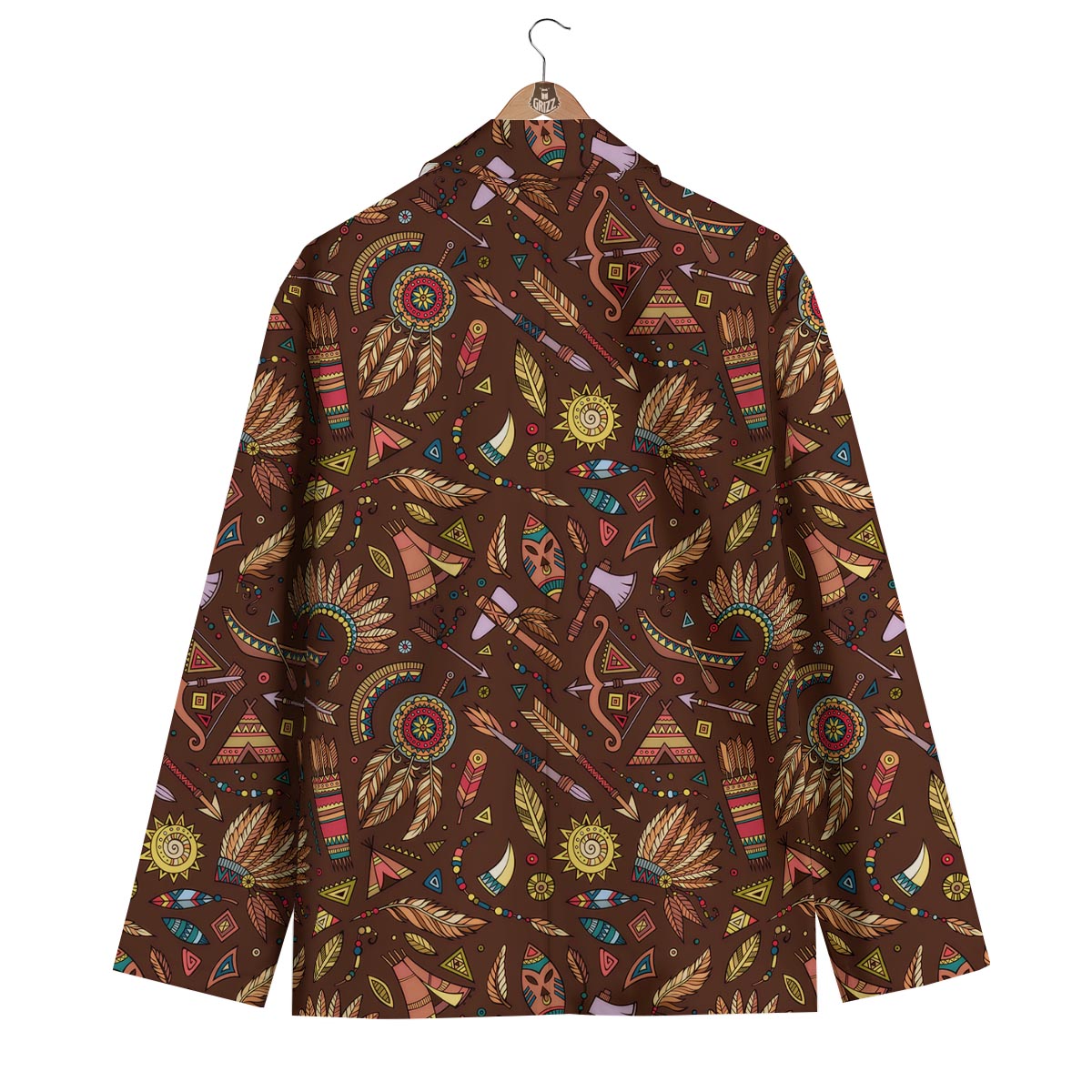 Dream Catcher Native American Boho Feather Men's Blazer-grizzshop