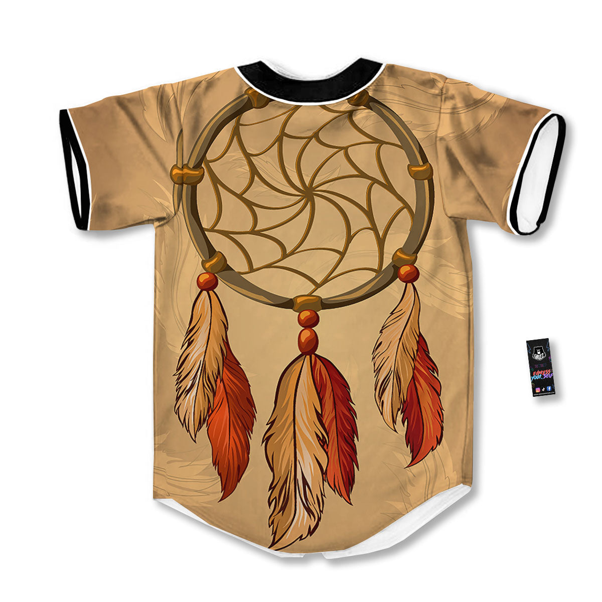 Dream Catcher Native American Print Baseball Jersey-grizzshop