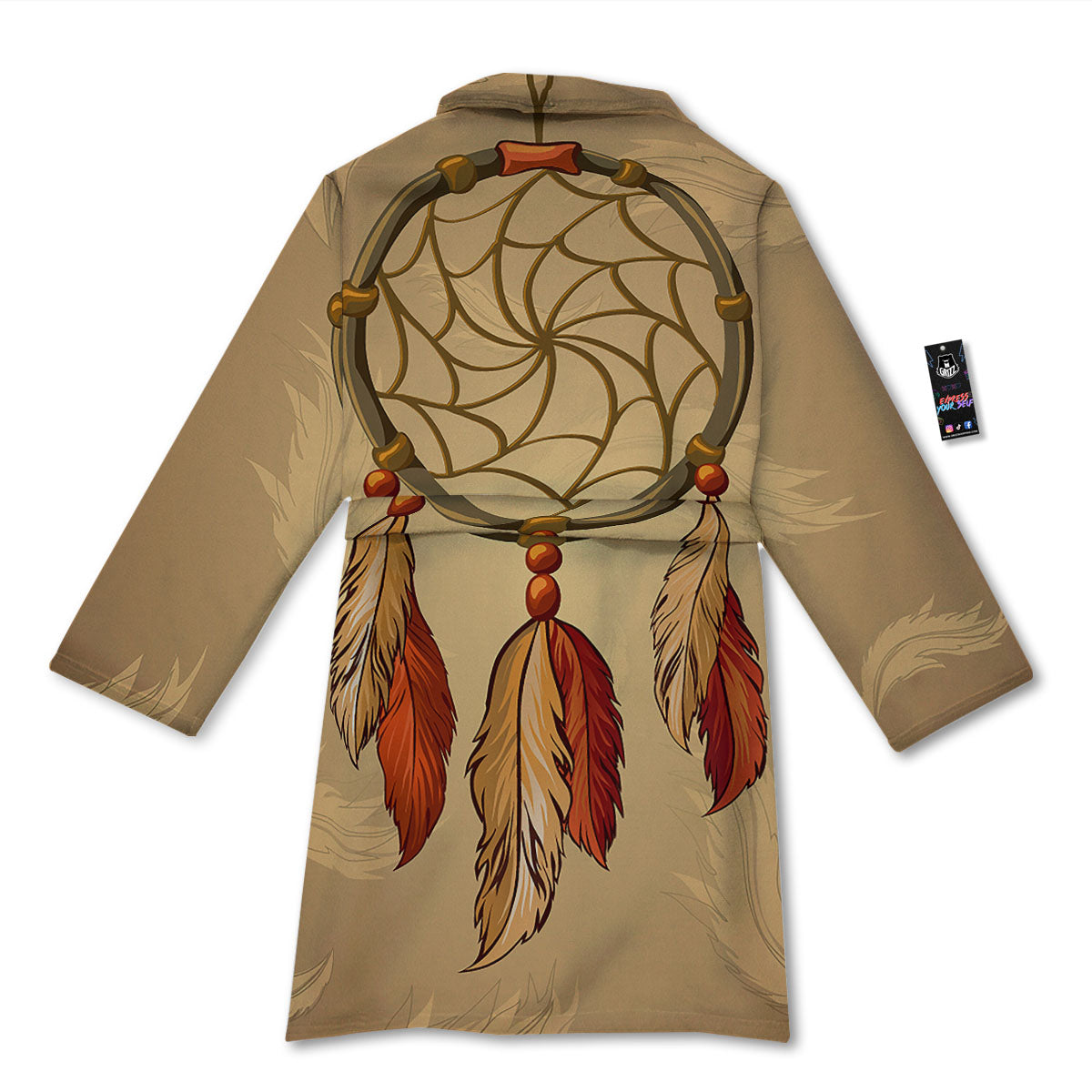 Dream Catcher Native American Print Bathrobe-grizzshop