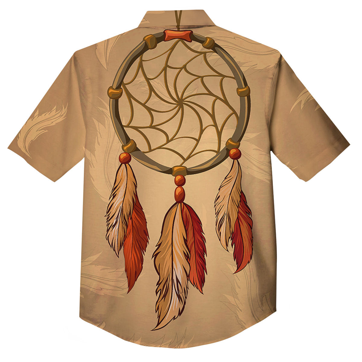 Dream Catcher Native American Print Button Up Shirt-grizzshop