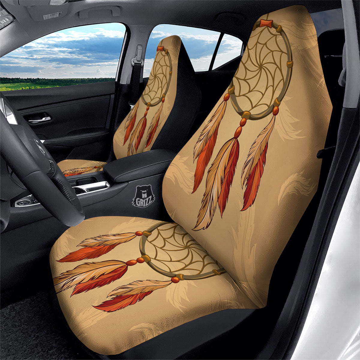 Dream Catcher Native American Print Car Seat Covers-grizzshop