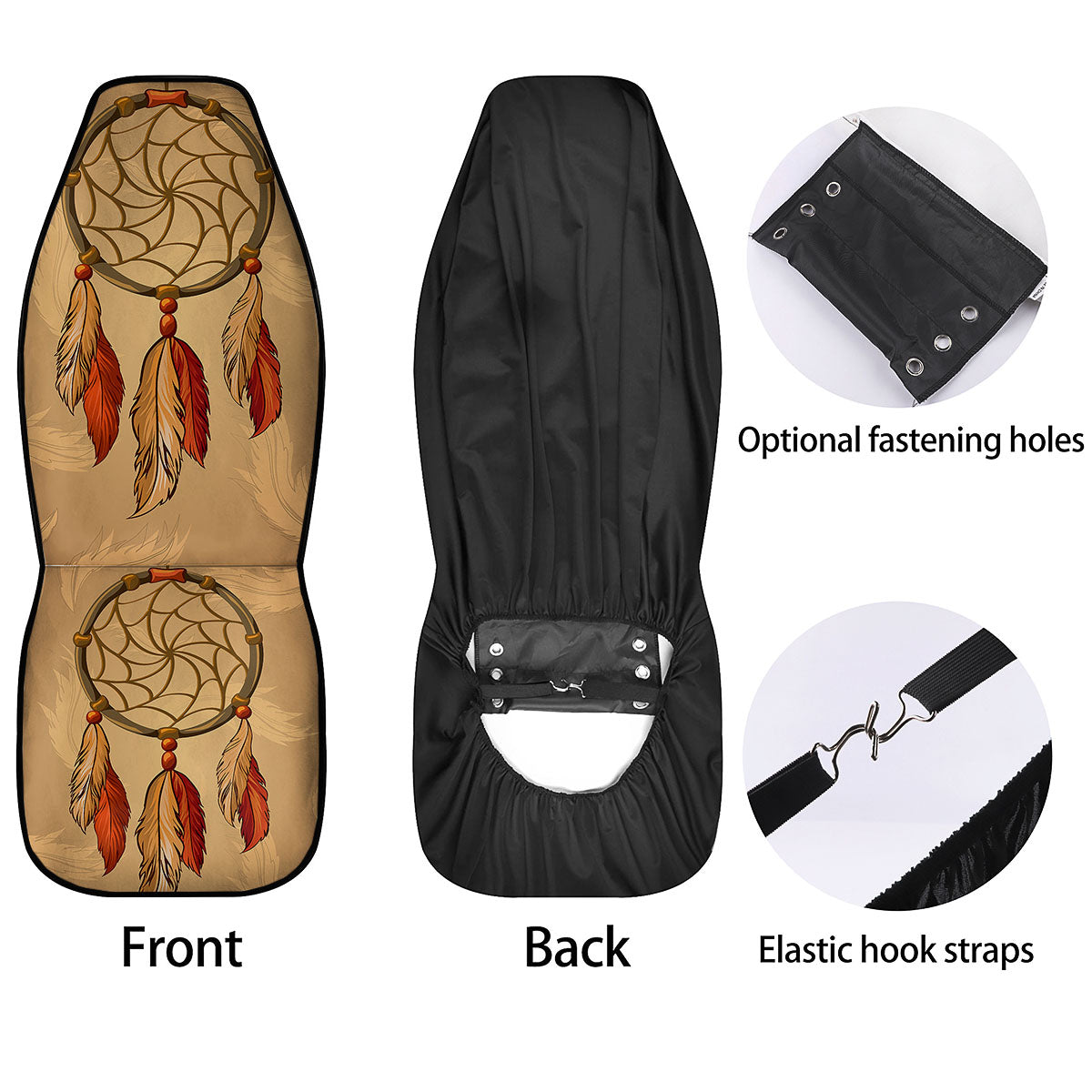 Dream Catcher Native American Print Car Seat Covers-grizzshop