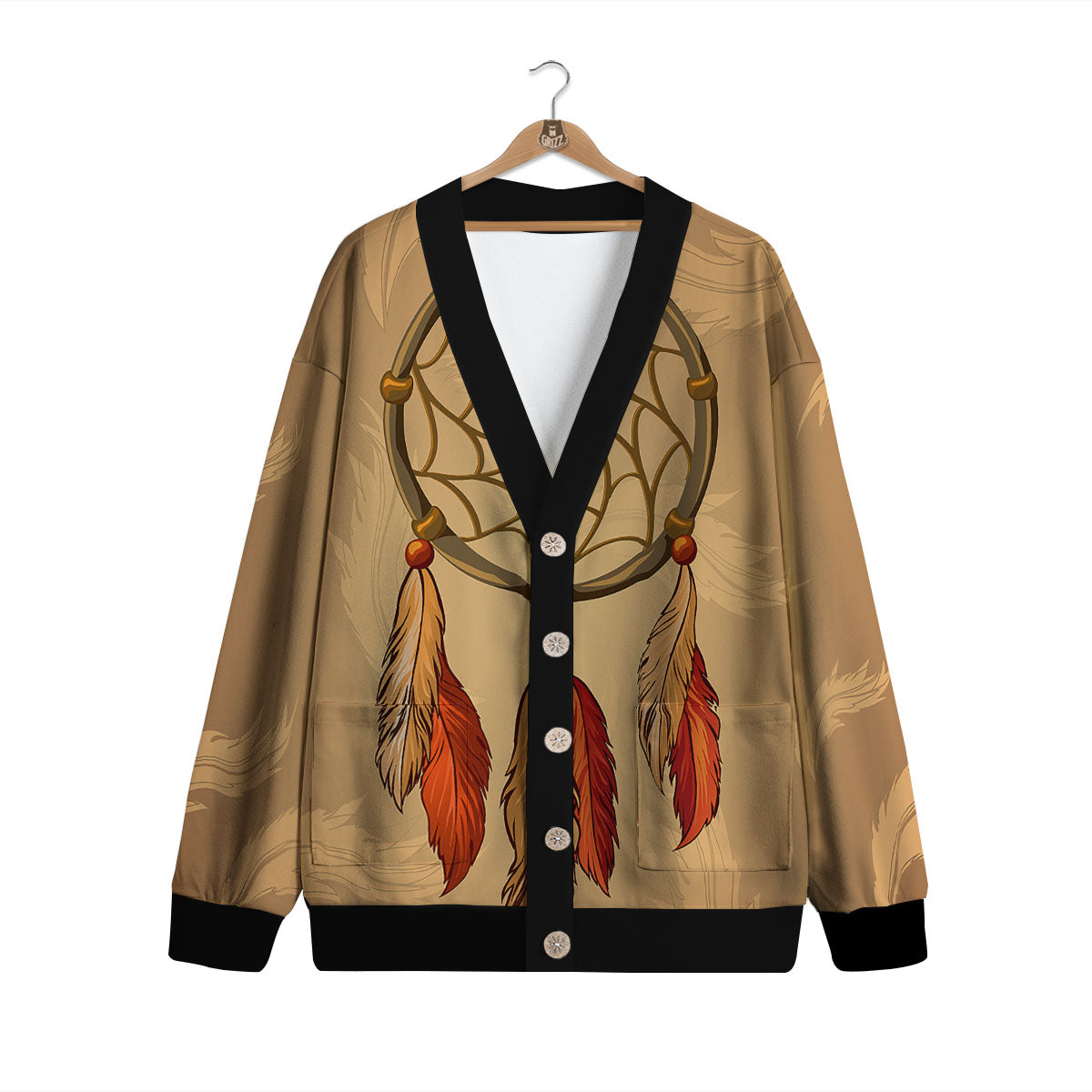 Dream Catcher Native American Print Cardigan-grizzshop