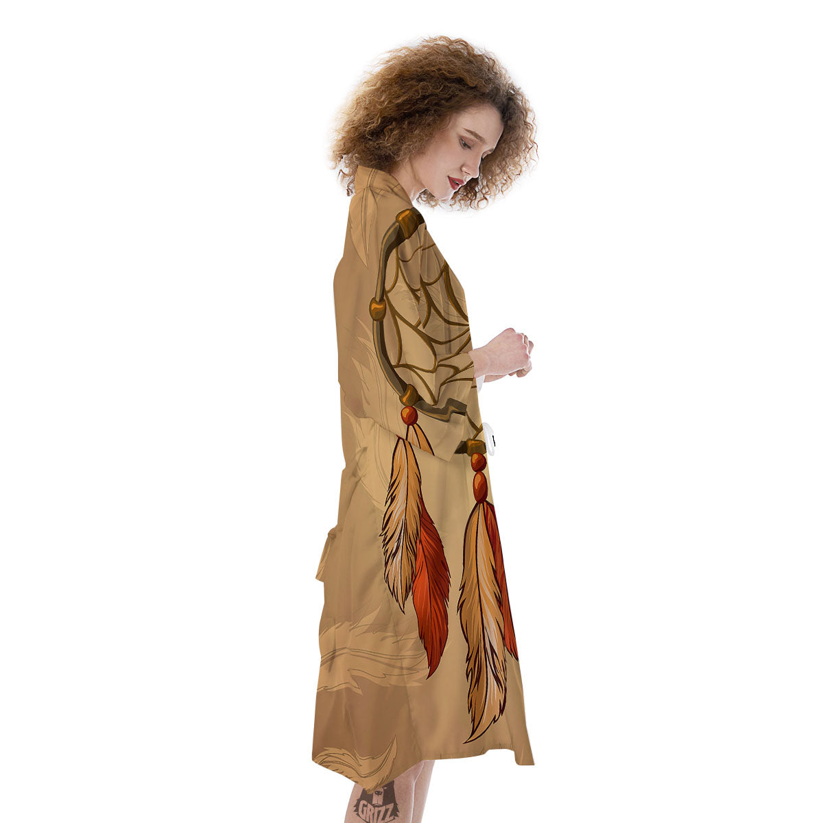Dream Catcher Native American Print Kimono-grizzshop