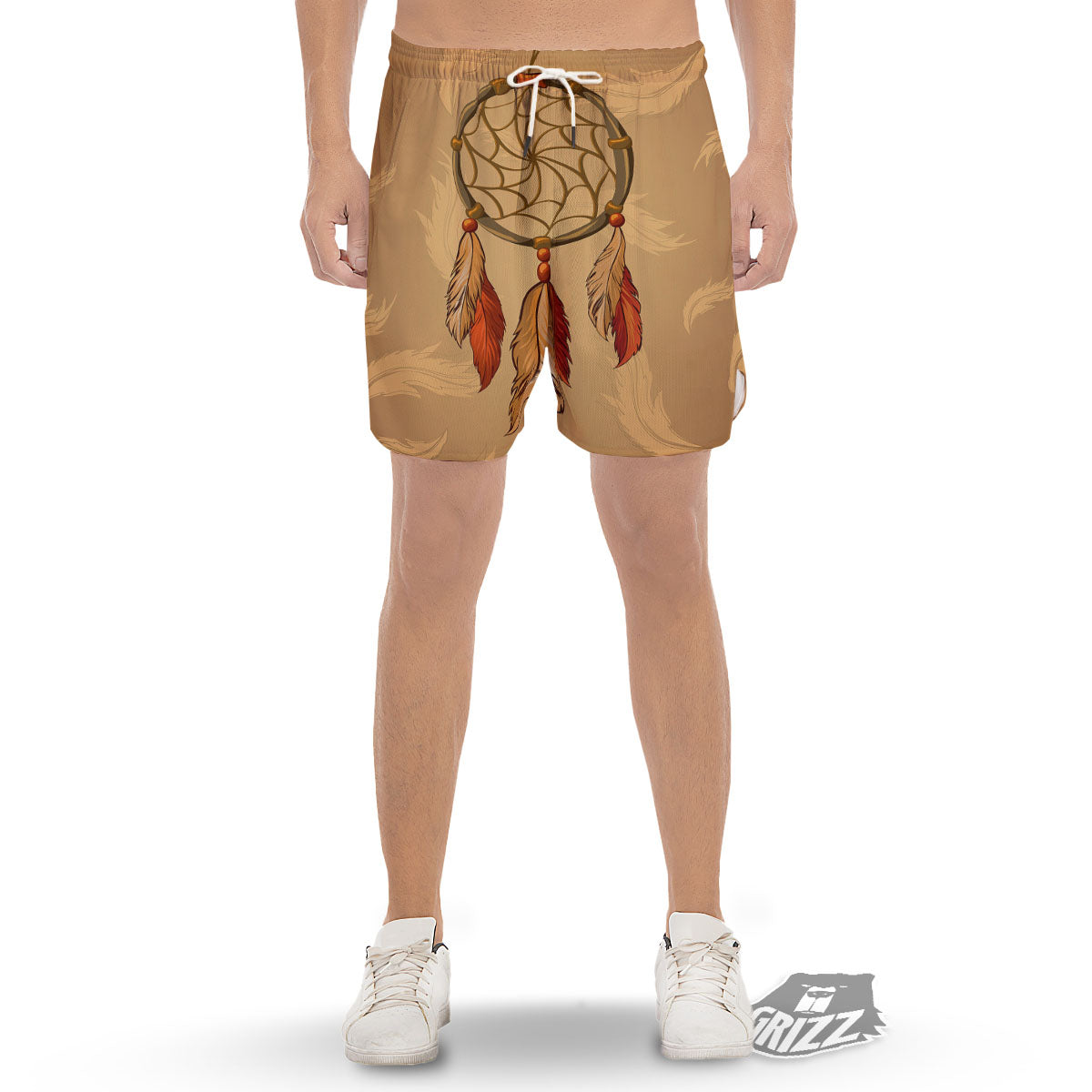 Dream Catcher Native American Print Men's Gym Shorts-grizzshop