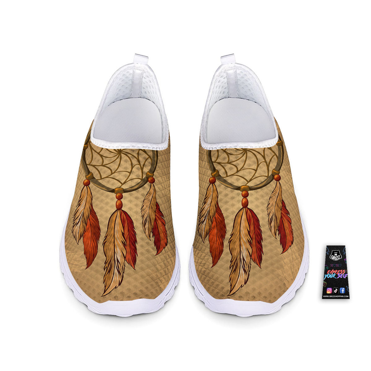 Dream Catcher Native American Print Nurse Shoes-grizzshop