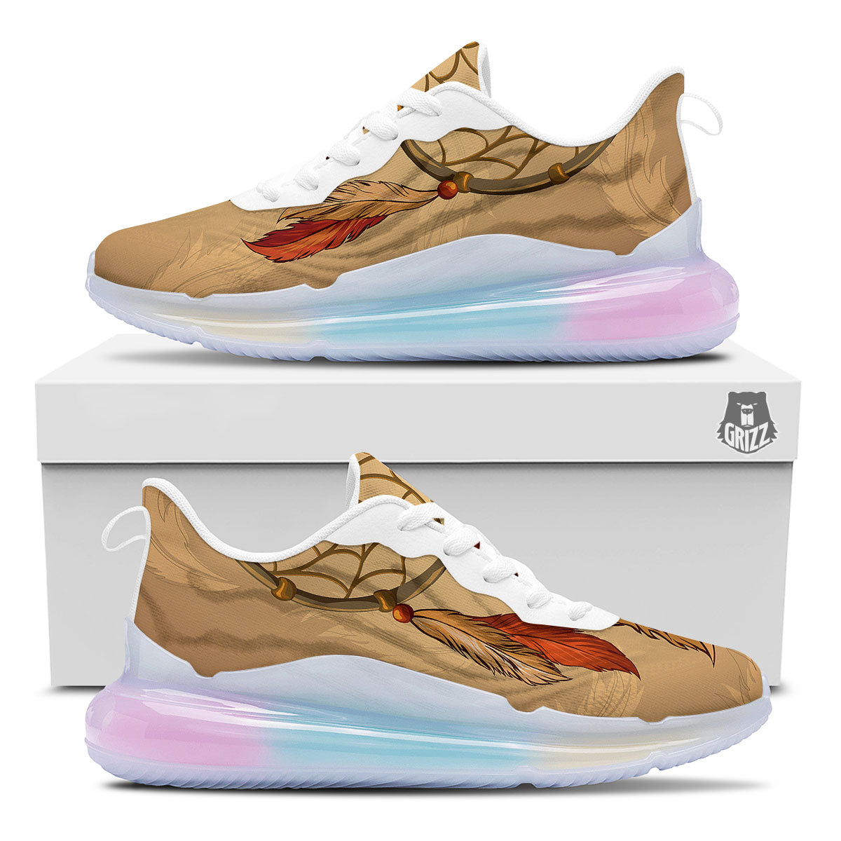 Dream Catcher Native American Print Running Sneakers-grizzshop