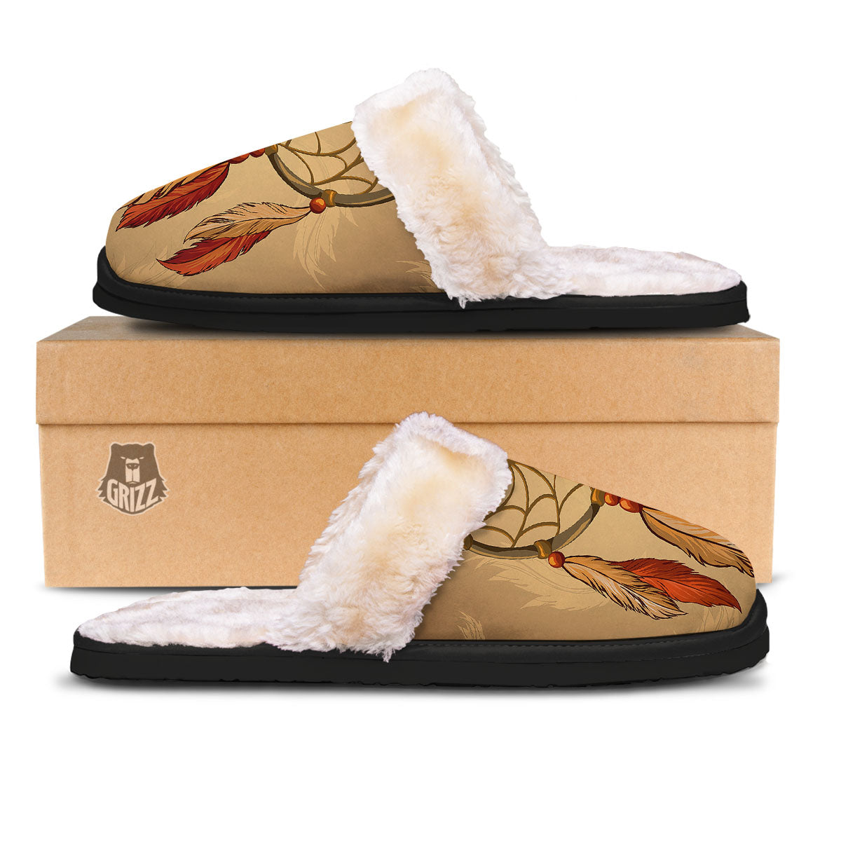 Dream Catcher Native American Print Slippers-grizzshop