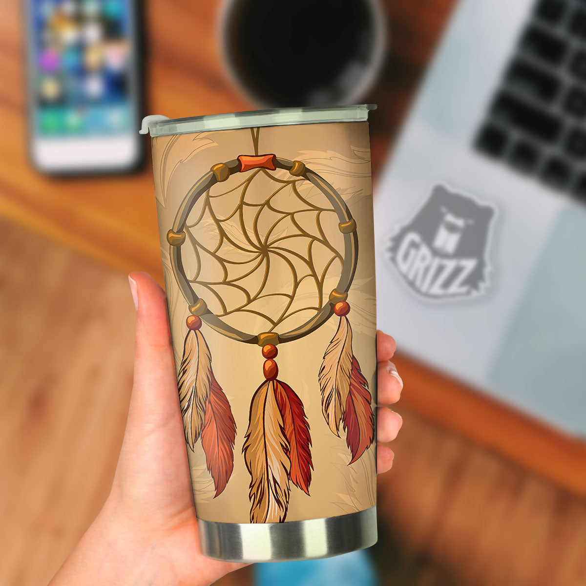 Dream Catcher Native American Print Tumbler-grizzshop