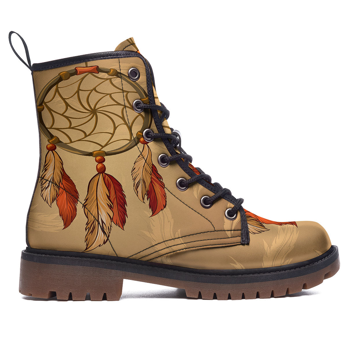 Dream Catcher Native American Print Work Boots-grizzshop