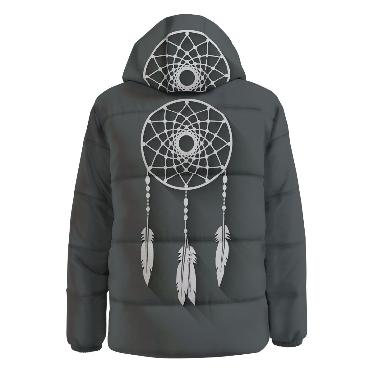 Dream Catcher Native Tribal Print Down Jacket-grizzshop