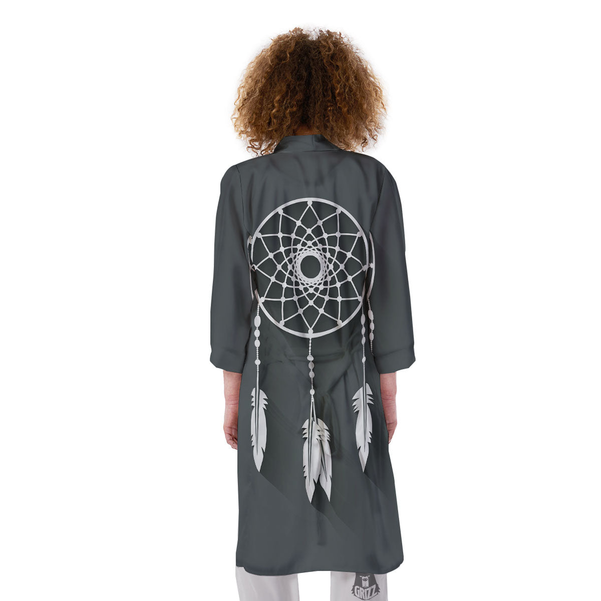 Dream Catcher Native Tribal Print Kimono-grizzshop