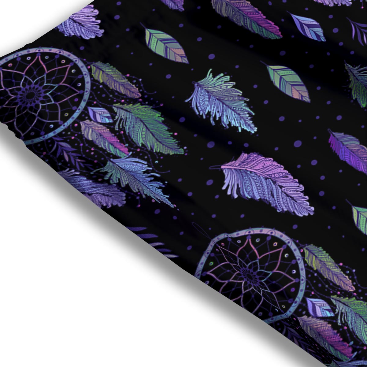 Dream Catcher Purple And Teal Print Pattern Mesh Shorts