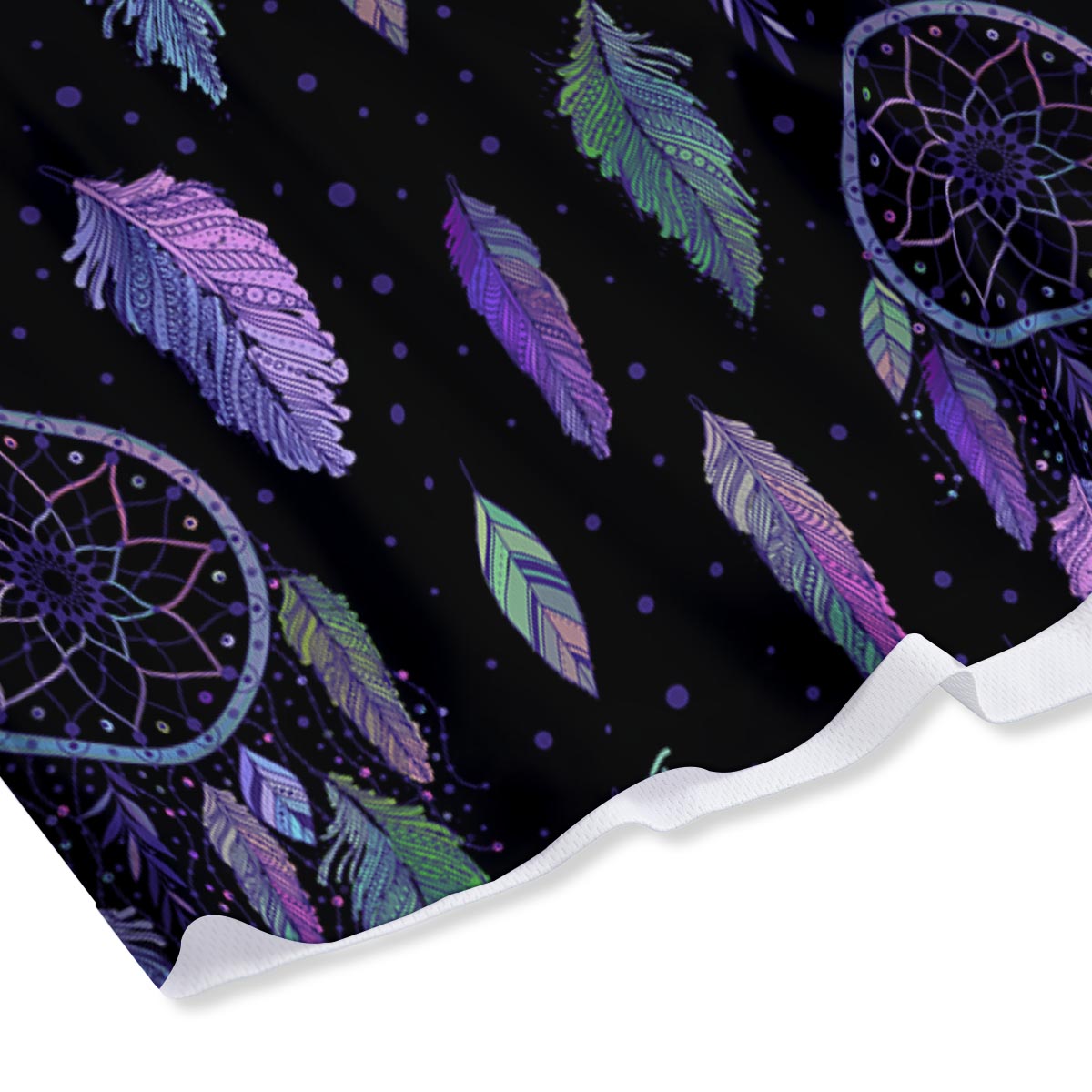 Dream Catcher Purple And Teal Print Pattern Mesh Shorts