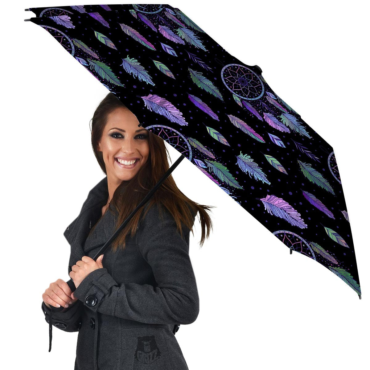 Dream Catcher Purple And Teal Print Pattern Umbrella-grizzshop