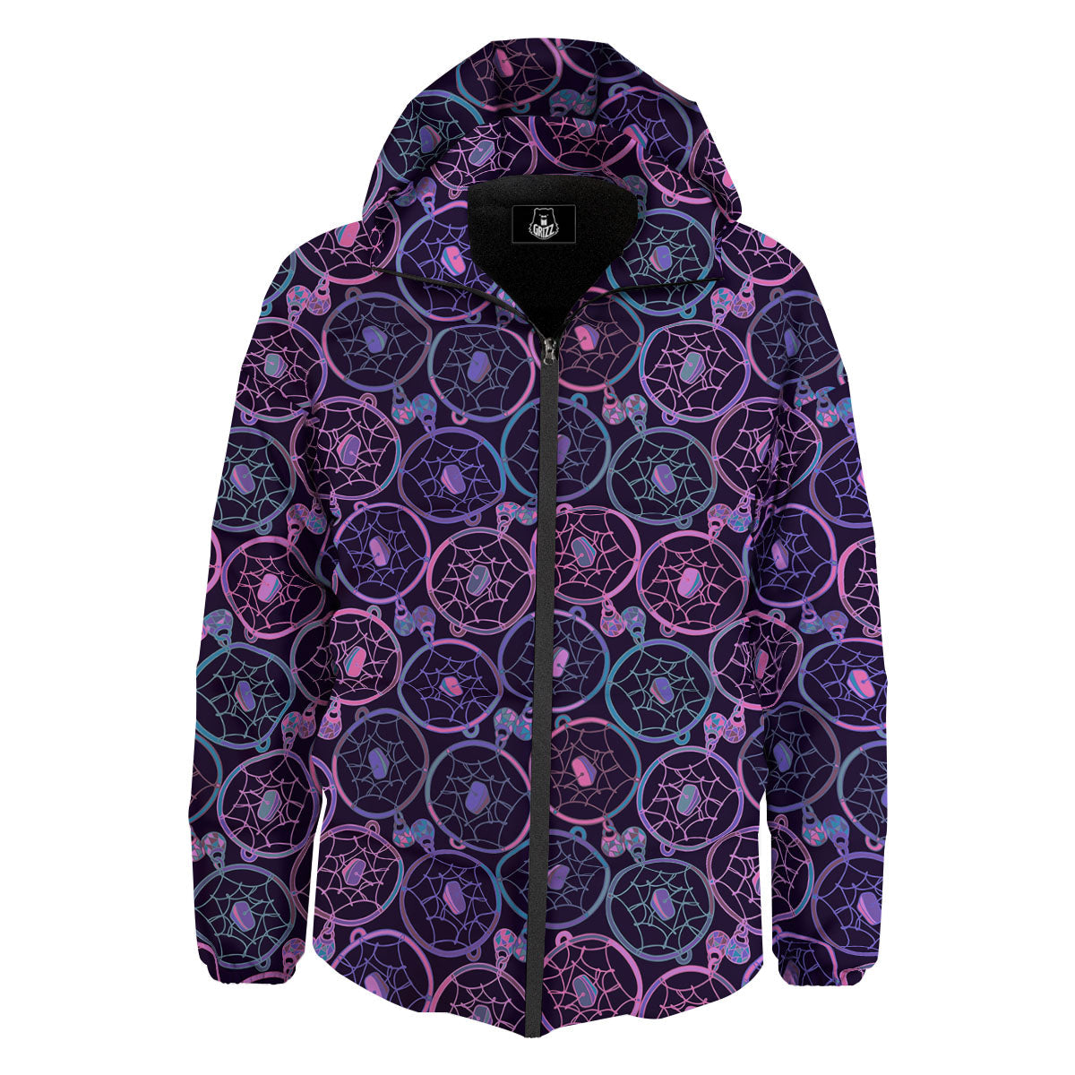 Dream Catcher Purple Boho Print Pattern Down Jacket-grizzshop