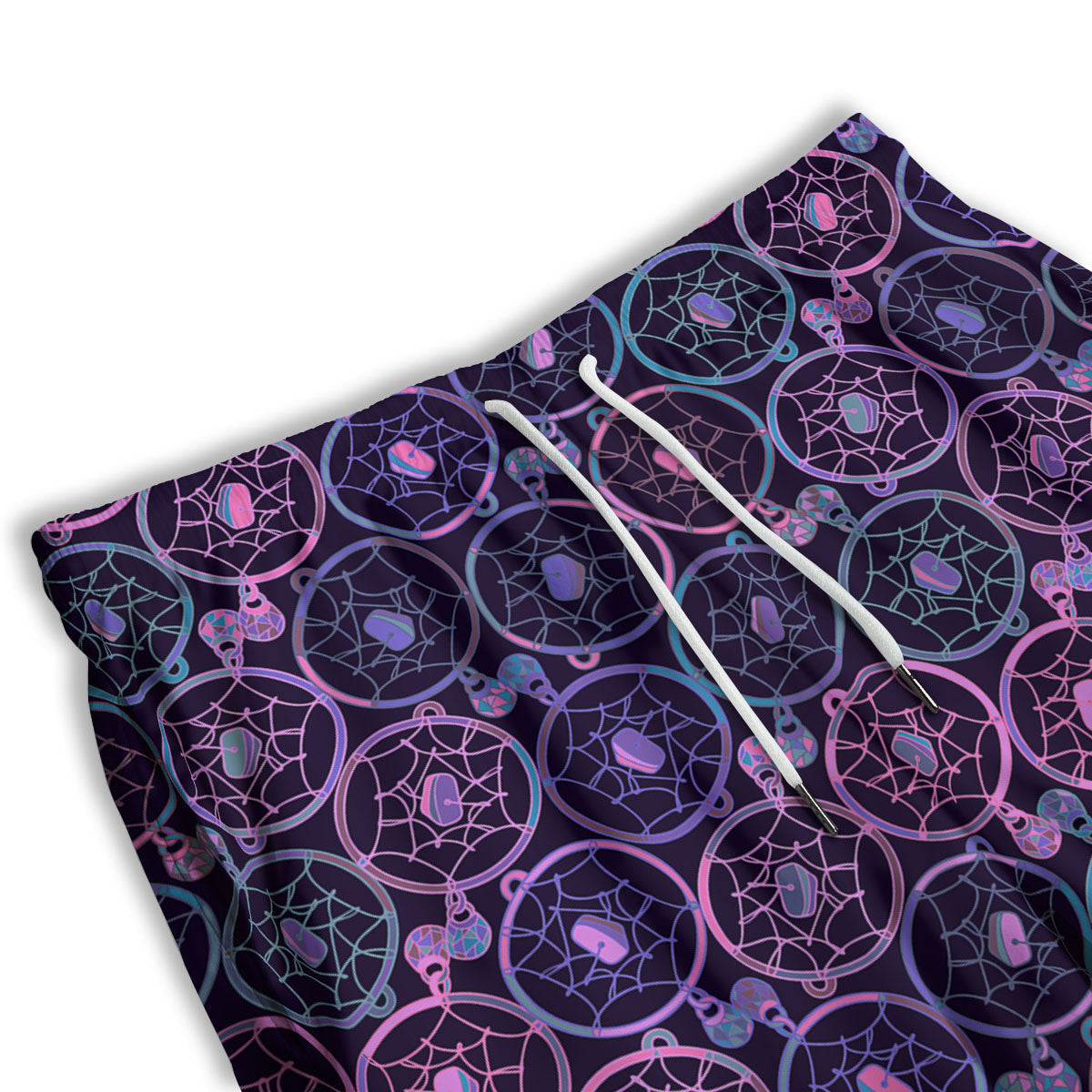 Dream Catcher Purple Boho Print Pattern Men's Athletic Shorts