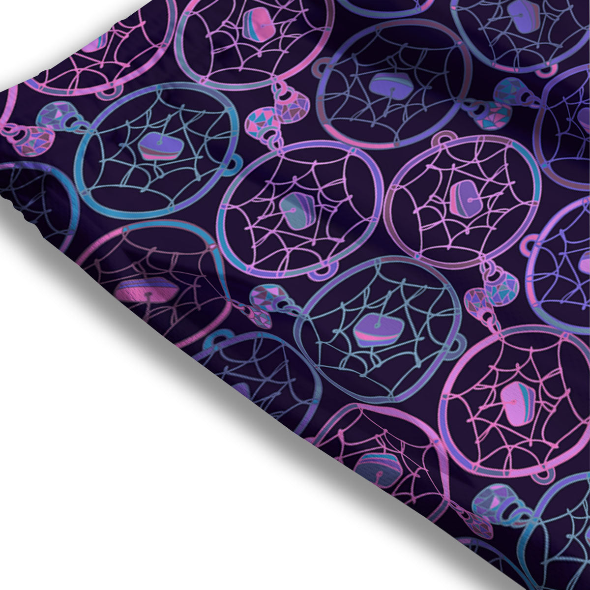 Dream Catcher Purple Boho Print Pattern Mesh Shorts